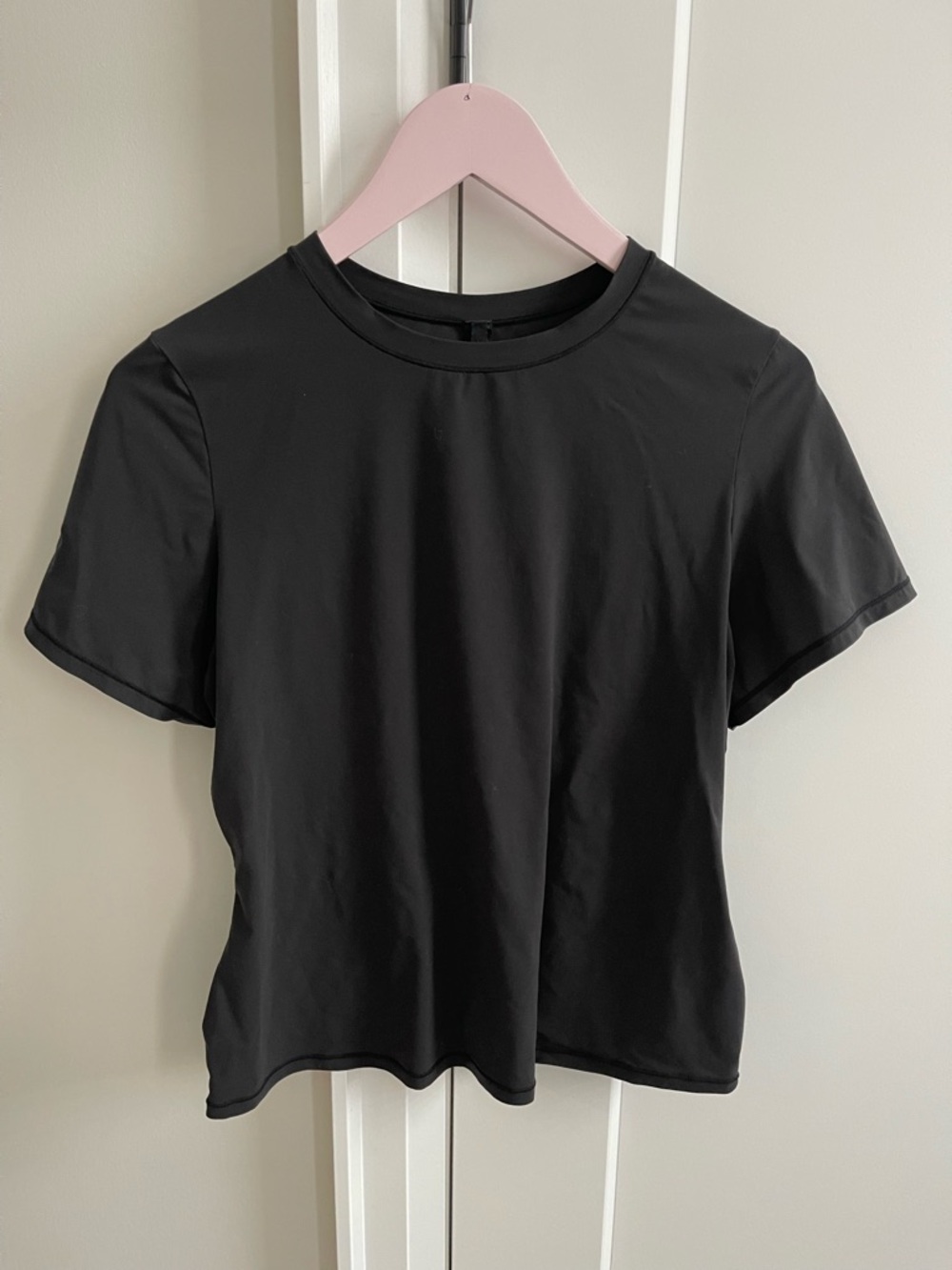 SKIMS Black Short Sleeve Crewneck Tee